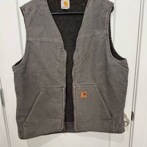 Carhartt Gray Sherpa-Lined Vest